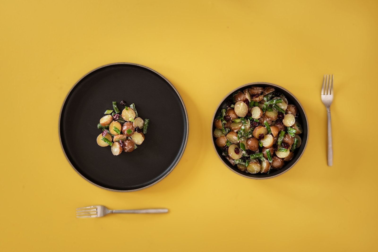 A plate of blue cheese salad with Little Yellows™.