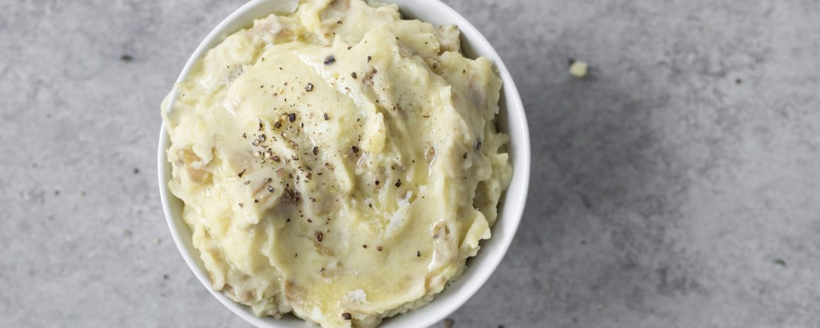 A bowl of mashed little potatoes.