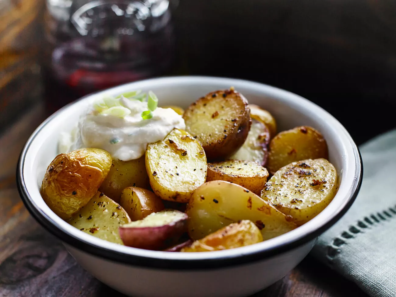 Grilled Potatoes with Horseradish.