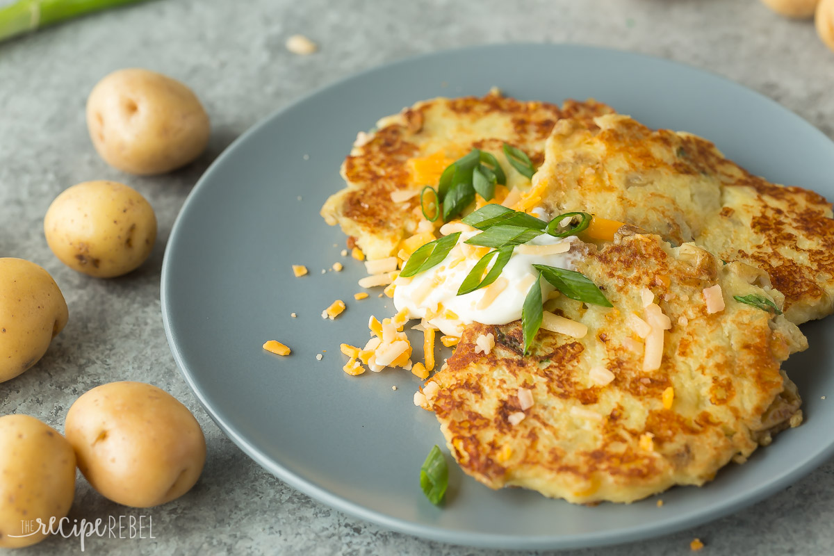 Cheesy Mashed Potato Pancakes | The Little Potato Company