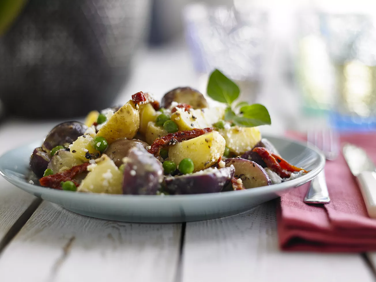 Little Potato Salad with Sun-Dried Tomatoes