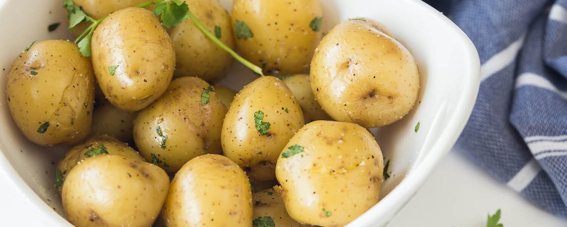 A bowl of easy boiled potatoes.