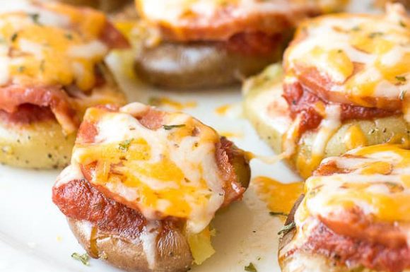 Pizza smashed potatoes.