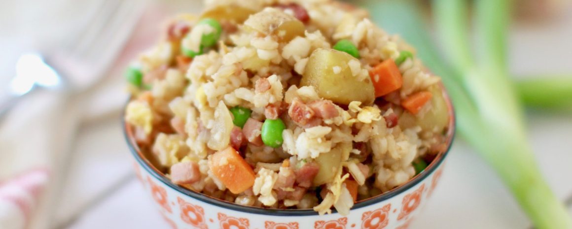 Potato and ham fried rice.