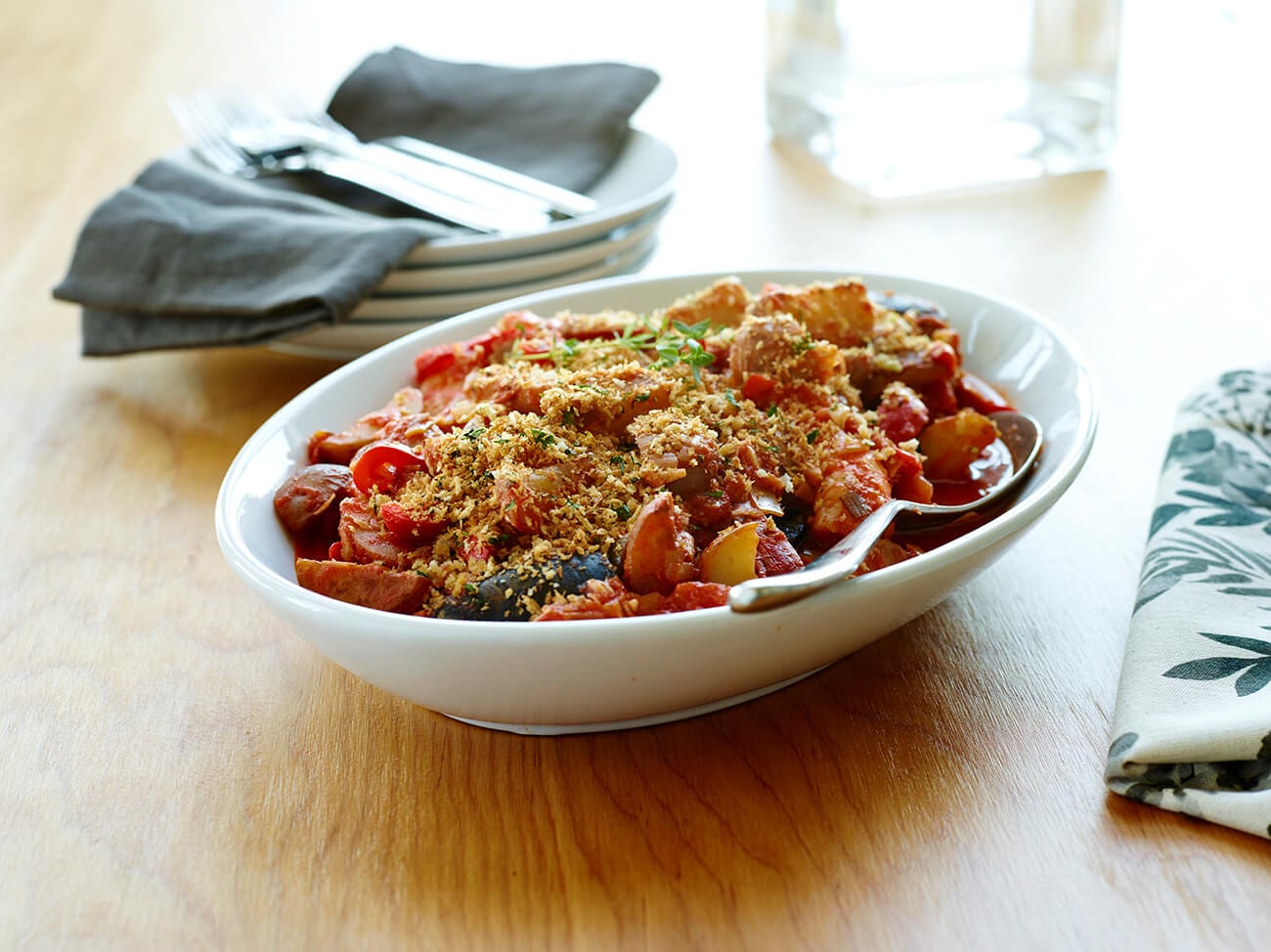 Shrimp, Potato, and Vegetable Mediterranean Casserole