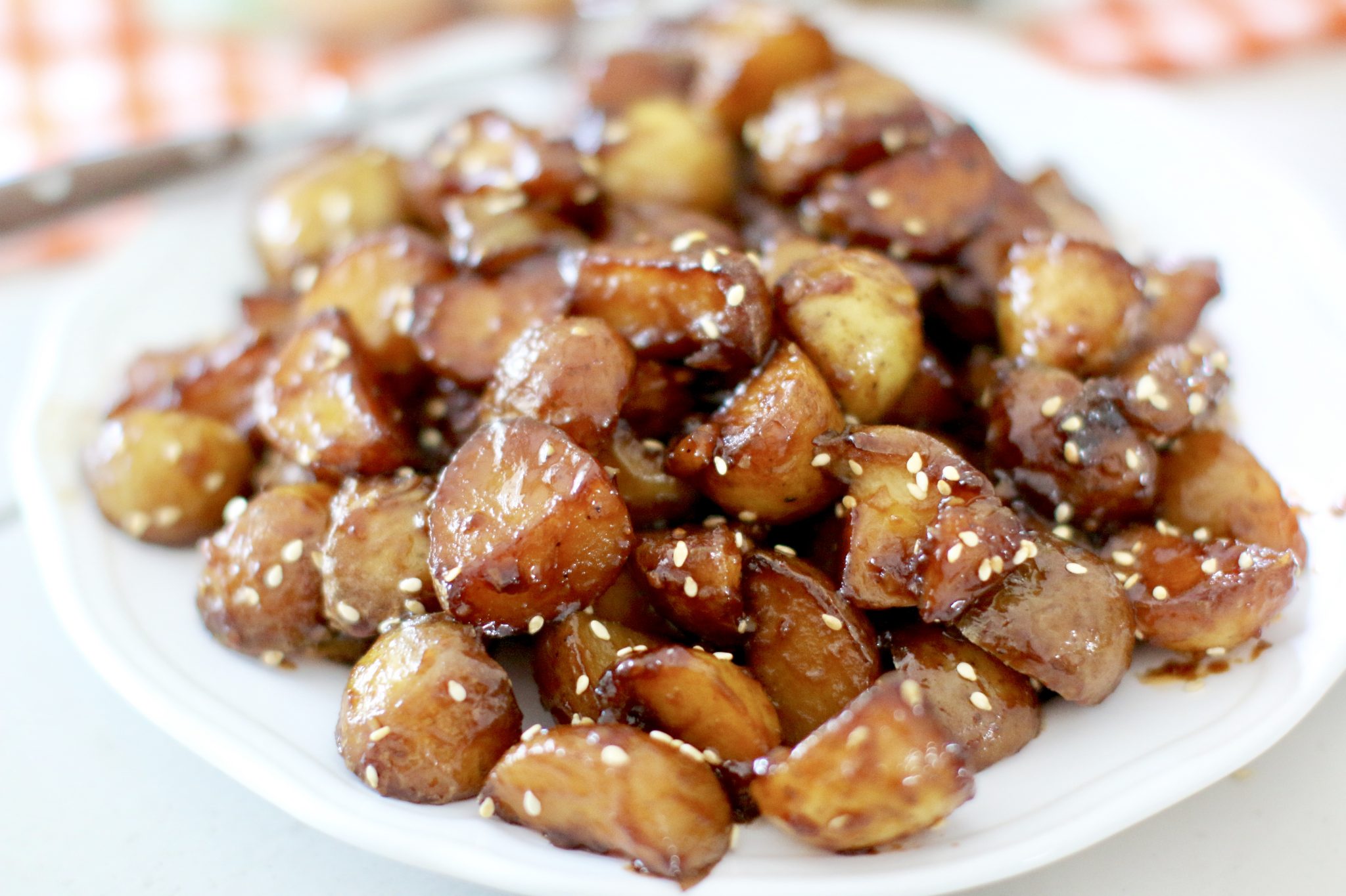 Sticky potatoes