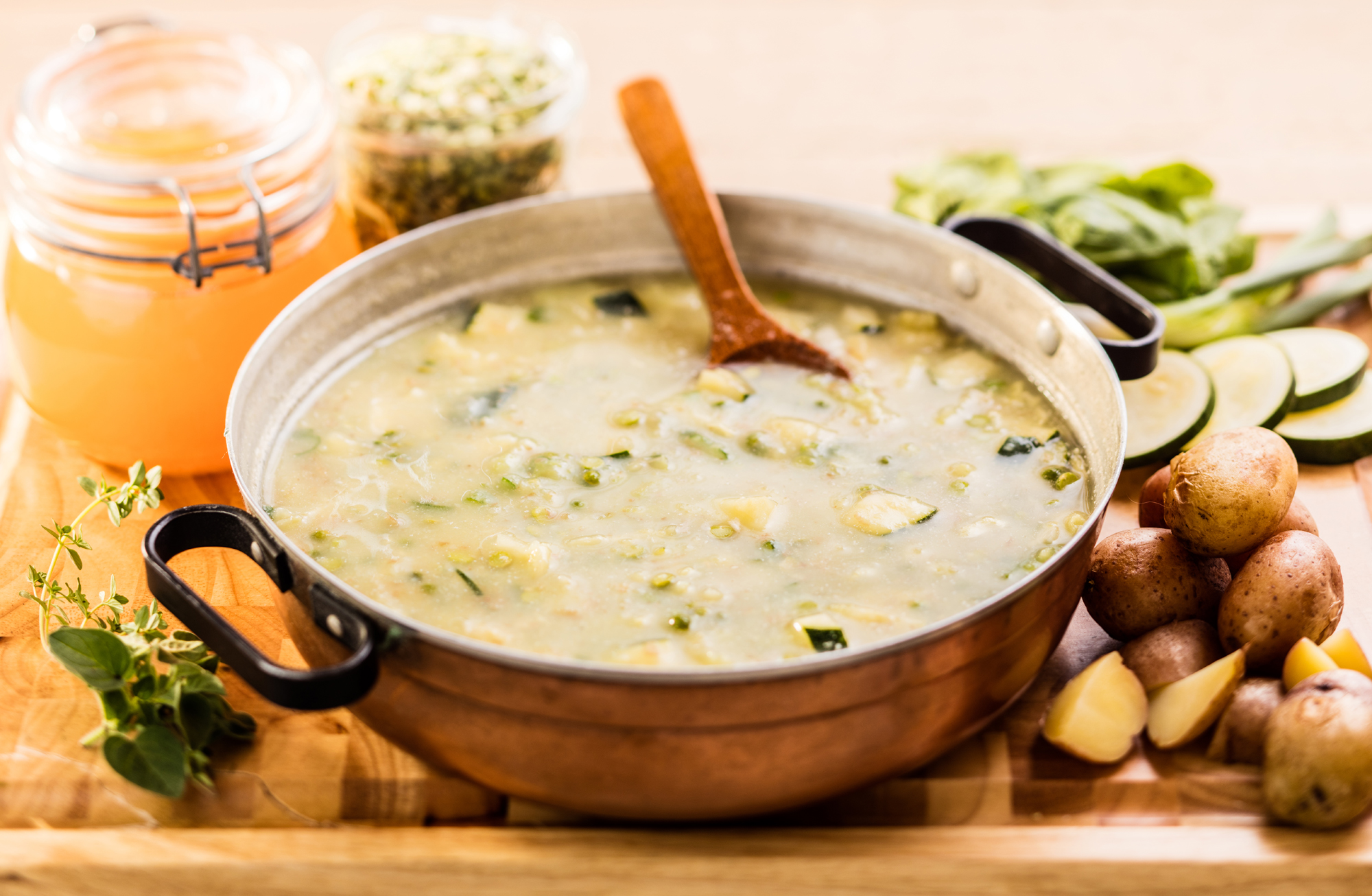 Soupe de lentilles végétalienne