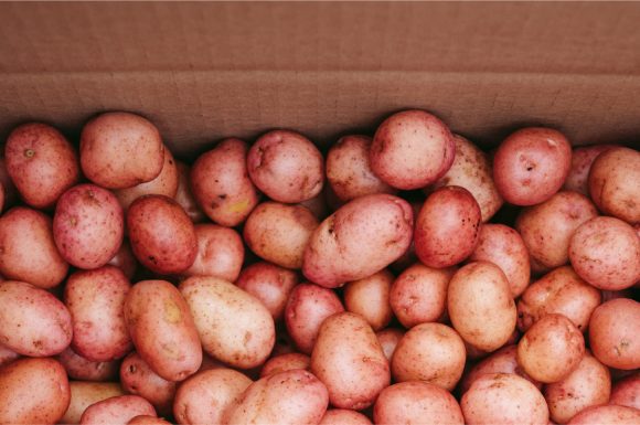 A box of potatoes