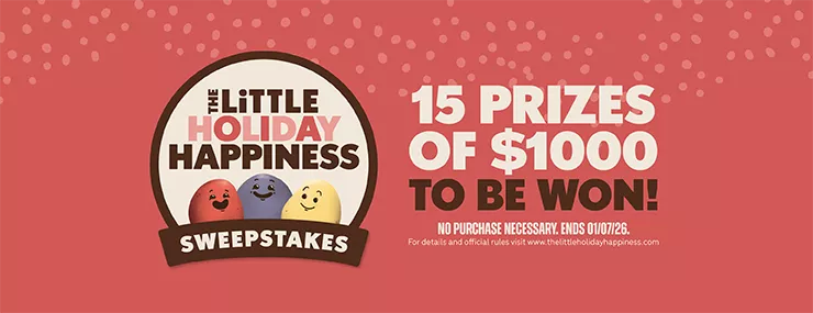 A banner saying '15 prizes of $1000 to be won'