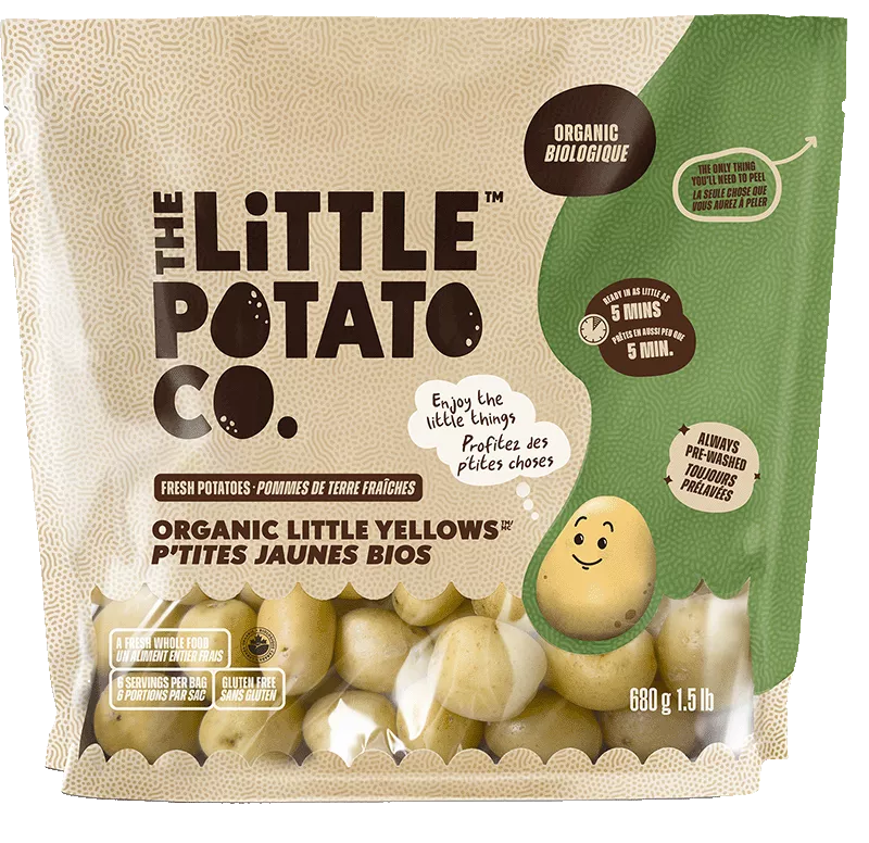 A bag of our Organic Little Yellows™ Little Potatoes