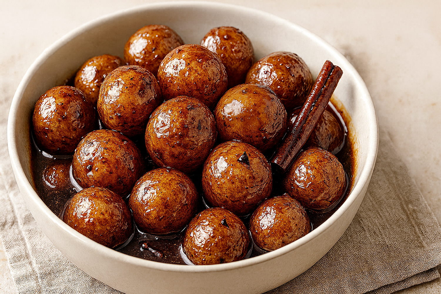 A plate of Patatas con glaseado de piloncillo y canela using Little Potatoes